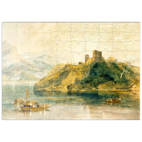 puzzleplate Château de Rinkenberg, on the Lac de Brienz, Switzerland 100 Puzzle