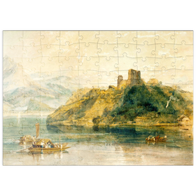 Darstellung des Puzzle Motivs Château de Rinkenberg, on the Lac de Brienz, Switzerland - Puzzleteile: 100