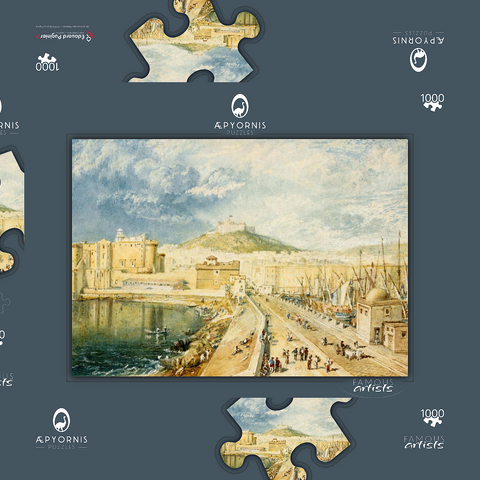 The Old Harbour, Naples 1000 Puzzle Schachtel 3D Modell