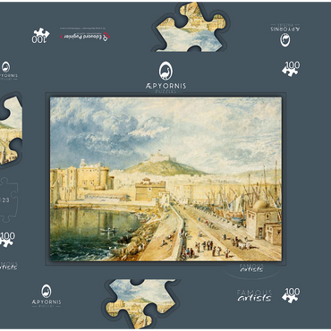 The Old Harbour, Naples 100 Puzzle Schachtel 3D Modell