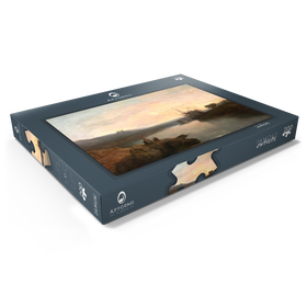 Darstellung des Puzzle Motivs Harlech Castle, from Tygwyn Ferry, Summer's Evening Twilight - Puzzleteile: 200