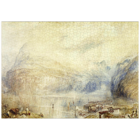 puzzleplate Lake of Lucerne from Brunnen 1000 Puzzle