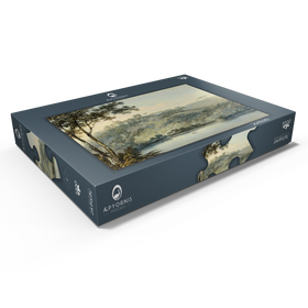 Darstellung des Puzzle Motivs Lake Nemi and the Town of Genzano - Puzzleteile: 1000