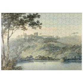 Darstellung des Puzzle Motivs Lake Nemi and the Town of Genzano - Puzzleteile: 200