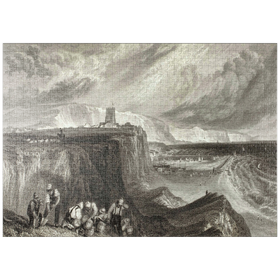 Darstellung des Puzzle Motivs Folkstone, Kent - Skizze - Puzzleteile: 1000