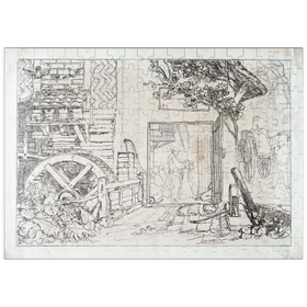 Darstellung des Puzzle Motivs Pembury Mill, Kent (Liber Studiorum, part III, plate 12) - Puzzleteile: 200