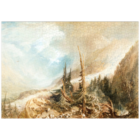 Darstellung des Puzzle-Motivs Valley of Chamouni – Puzzleteile: 1000