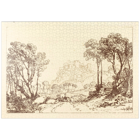 Darstellung des Puzzle-Motivs The Castle Above the Meadows – Puzzleteile: 1000