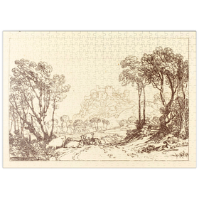 Darstellung des Puzzle Motivs The Castle Above the Meadows - Puzzleteile: 500