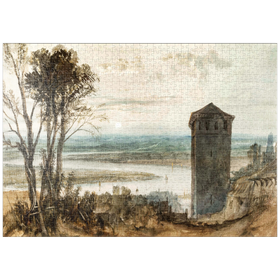 Darstellung des Puzzle-Motivs Weissenthurm and the Hoche Monument – Puzzleteile: 1000
