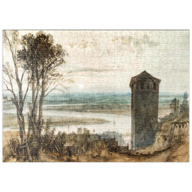 Darstellung des Puzzle Motivs Weissenthurm and the Hoche Monument - Puzzleteile: 500