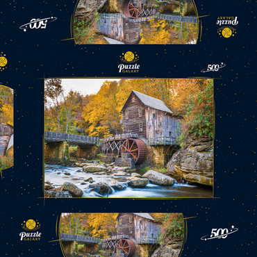 Babcock State Park, West Virginia, USA bei Glade Creek Grist Mill während der Herbstsaison. 500 Puzzle Schachtel 3D Modell