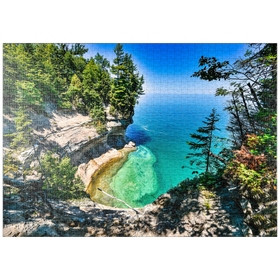 Darstellung des Puzzle-Motivs Der überragende Blick auf den Lake Superior in Michigan auf der oberen Halbinsel – Puzzleteile: 1000