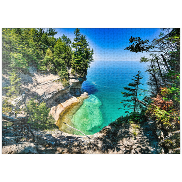 puzzleplate Der überragende Blick auf den Lake Superior von Michigan auf der oberen Halbinsel 1000 Puzzle
