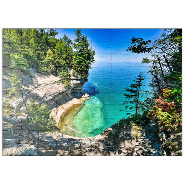 puzzleplate Der überragende Blick auf den Lake Superior von Michigan auf der oberen Halbinsel 100 Puzzle