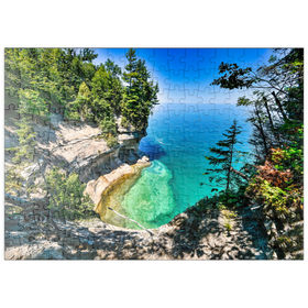 Darstellung des Puzzle Motivs Der überragende Blick auf den Lake Superior in Michigan auf der oberen Halbinsel - Puzzleteile: 200