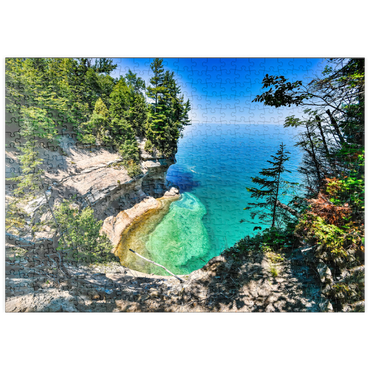puzzleplate Der überragende Blick auf den Lake Superior von Michigan auf der oberen Halbinsel 500 Puzzle