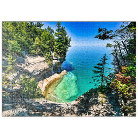 Darstellung des Puzzle Motivs Der überragende Blick auf den Lake Superior in Michigan auf der oberen Halbinsel - Puzzleteile: 500