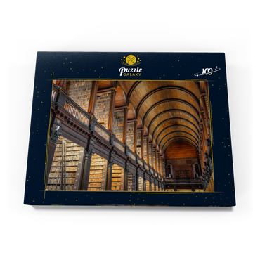 Bücher in der Long Room Library, Trinity College Dublin Irland 100 Puzzle Schachtel Ansicht3