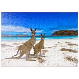 Darstellung des Puzzle Motivs Kangaroo Beach, Esperence Lucky Bay Westaustralien - Puzzleteile: 200