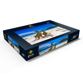 Darstellung des Puzzle Motivs Kangaroo Beach, Esperence Lucky Bay Westaustralien - Puzzleteile: 500