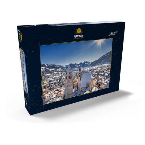 Kitzbühel Österreich Skigebiet - Tiroler Alpen - sonniger Wintertag -Winterwunderland 1000 Puzzle Schachtel Ansicht2