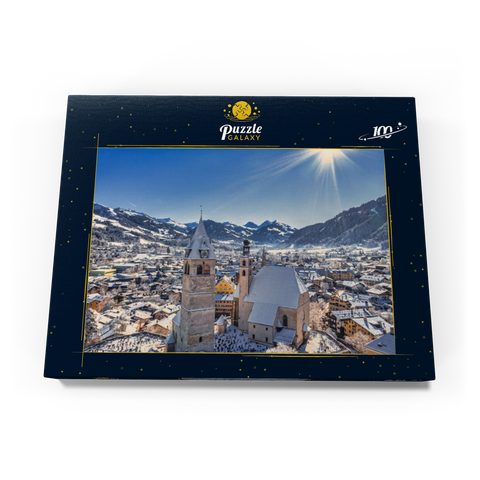 Kitzbühel Österreich Skigebiet - Tiroler Alpen - sonniger Wintertag -Winterwunderland 100 Puzzle Schachtel Ansicht3