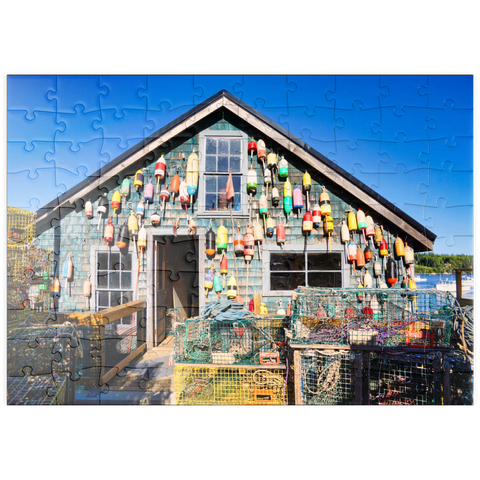puzzleplate Bass Harbour auf der Wüsteninsel in Maine USA 100 Puzzle