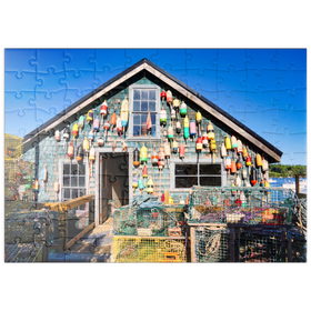 Darstellung des Puzzle Motivs Bass Harbour auf der Wüsteninsel in Maine USA - Puzzleteile: 100