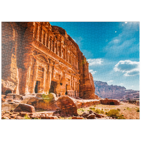 puzzleplate Schönheit der Felsen und alte Architektur in Petra, Jordanien 1000 Puzzle