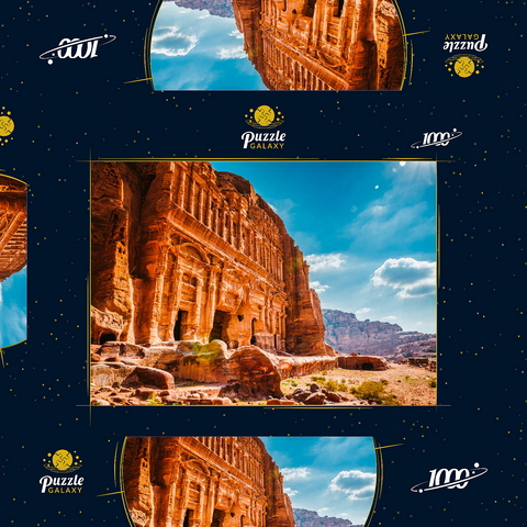 Schönheit der Felsen und alte Architektur in Petra, Jordanien 1000 Puzzle Schachtel 3D Modell