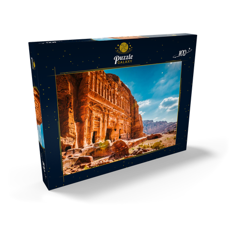 Schönheit der Felsen und alte Architektur in Petra, Jordanien 100 Puzzle Schachtel Ansicht2