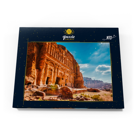 Schönheit der Felsen und alte Architektur in Petra, Jordanien 100 Puzzle Schachtel Ansicht3