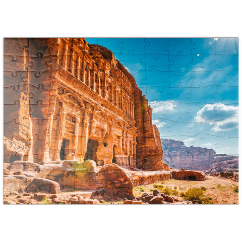 puzzleplate Schönheit der Felsen und alte Architektur in Petra, Jordanien 100 Puzzle