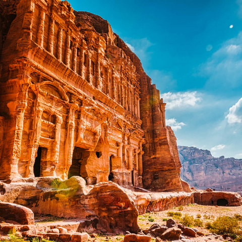 Schönheit der Felsen und alte Architektur in Petra, Jordanien 100 Puzzle 3D Modell