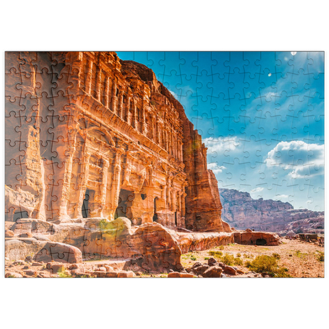 puzzleplate Schönheit der Felsen und alte Architektur in Petra, Jordanien 200 Puzzle