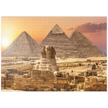 puzzleplate Die Sphinx und die Piramiden, berühmtes Weltwunder, Giza, Ägypten 1000 Puzzle