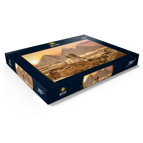 Die Sphinx und die Piramiden, berühmtes Weltwunder, Giza, Ägypten 200 Puzzle Schachtel Ansicht1