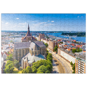 Darstellung des Puzzle-Motivs Rostock an einem sonnigen Sommertag – Puzzleteile: 200