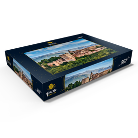 Alternative Darstellung des Puzzle-Motivs Alte arabische Festung Alhambra zur schönen Abendzeit, Granada, Spanien – Puzzleteile: 500