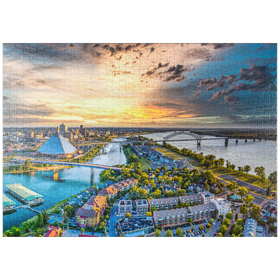 Darstellung des Puzzle-Motivs Memphis Tennessee,Downtown – Puzzleteile: 1000