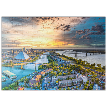 puzzleplate Memphis Tennessee TN Downtown Drone Skyline Luftbild. 100 Puzzle