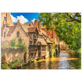 Darstellung des Puzzle-Motivs Historisches Stadtzentrum von Brügge (Brügge), Provinz Westflandern – Puzzleteile: 1000