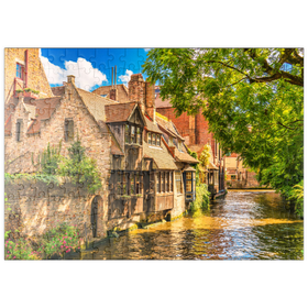Darstellung des Puzzle Motivs Historisches Stadtzentrum von Brügge (Brügge), Provinz Westflandern - Puzzleteile: 200