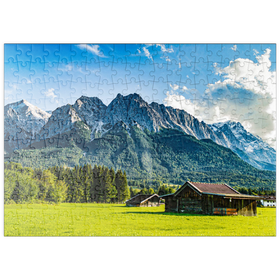Darstellung des Puzzle Motivs Die Zugspitze an einem sonnigen Sommertag - Puzzleteile: 200