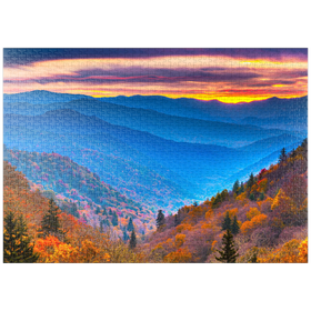 Darstellung des Puzzle-Motivs Smoky Mountains National Park, Tennessee, USA – Puzzleteile: 1000