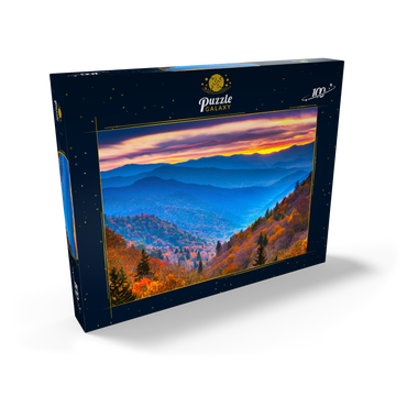 Smoky Mountains National Park, Tennessee, USA Herbstlandschaft bei Morgengrauen. 100 Puzzle Schachtel Ansicht2