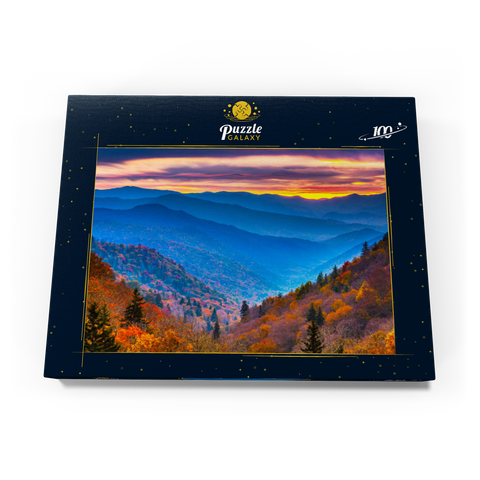 Smoky Mountains National Park, Tennessee, USA Herbstlandschaft bei Morgengrauen. 100 Puzzle Schachtel Ansicht3