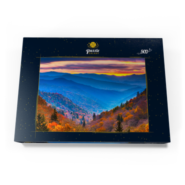 Smoky Mountains National Park, Tennessee, USA Herbstlandschaft bei Morgengrauen. 500 Puzzle Schachtel Ansicht3