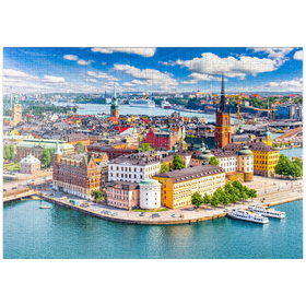 Darstellung des Puzzle Motivs Stockholmer Altstadt (Gamla Stan), Schweden - Puzzleteile: 1000